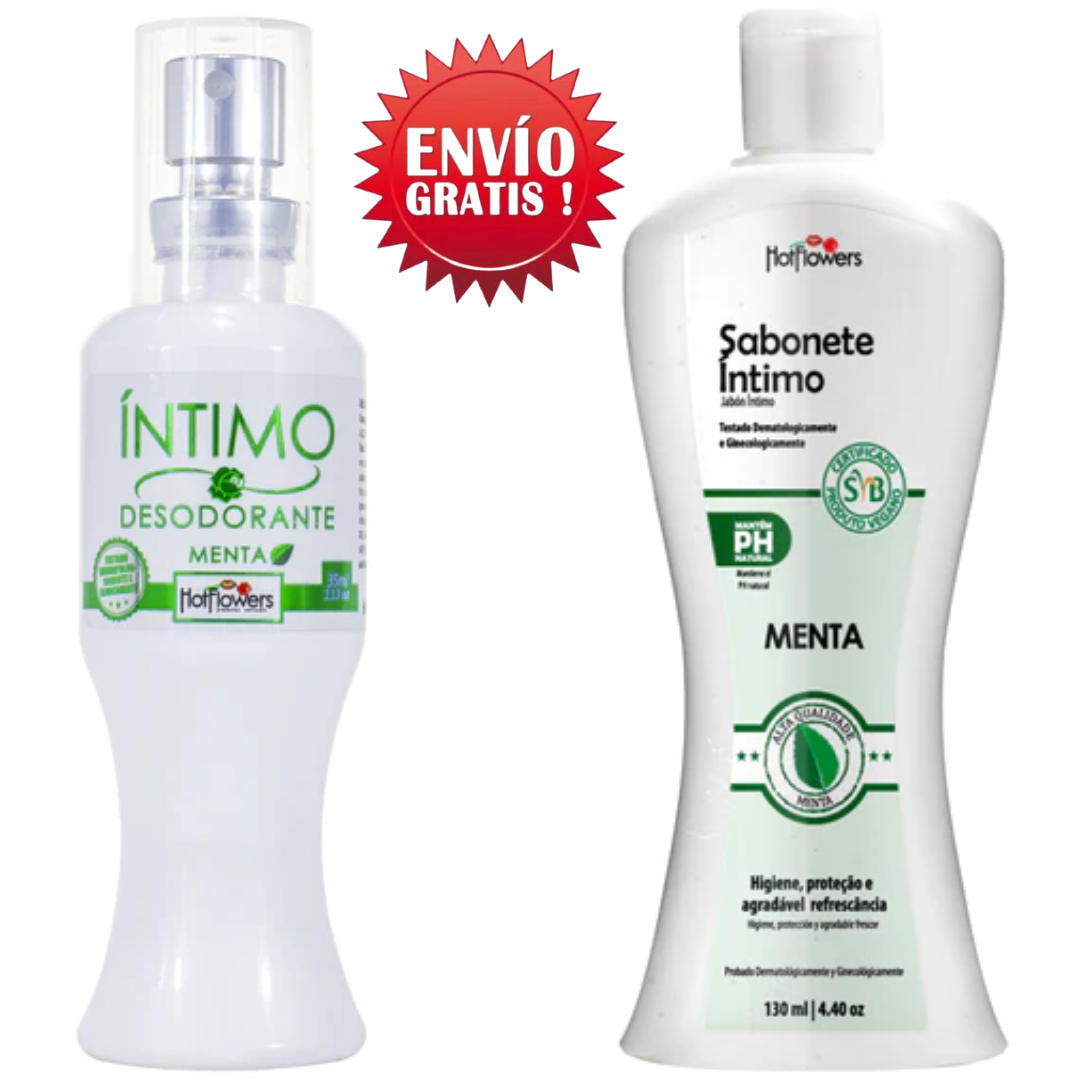 Kit Jabon Y Desodorante Intimo Unisex Menta Hotflower